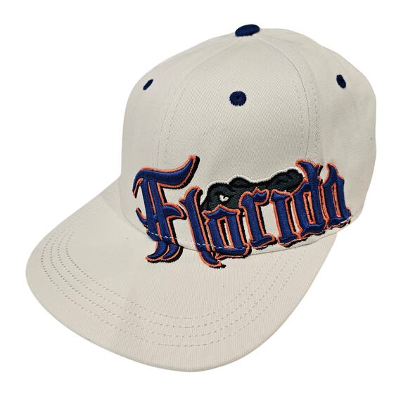 Vintage University of Florida Gators Fitted Hat Cap White Script UF OSFA NCAA - Picture 1 of 10